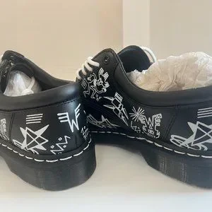 RARE DR MARTENS X MARK WIGAN MENS SIZE 10 BRAND NEW IN BOX DOC DR. MARTENS X MARK WIGAN PARTY PEOPLE LEATHER BOOTS SIZE  main image 2